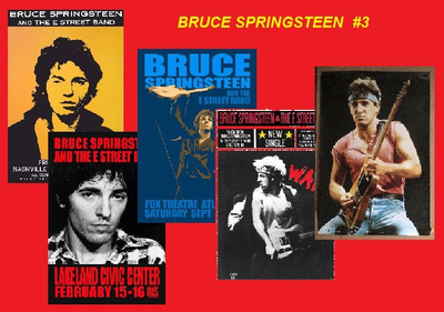 BRUCE SPRINGSTEEN --- julistesetti 5kpl --- 21cm x 30cm #3