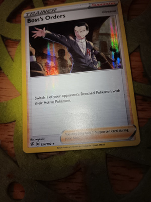 Trainer Boss's Orders #154 holo RARE Pokemon Rebel Clash