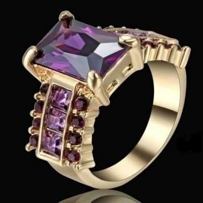 78 .. Kulta Duble Kaunis Amethyst .. Sormus