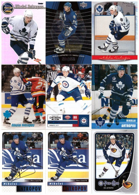 9 x NIKOLAI ANTROPOV Maple Leafs, Useita Rc Kortteja