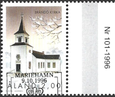 Ål 1996 Brandön kirkko 2,00 välilöpari numero EPL LaPe 119