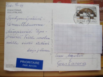 1993 Europa Cept merkki kortilla Ganarian saarille
