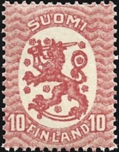 1917 M-17 Saarinen 10 p punainen ** LaPe 69 c A