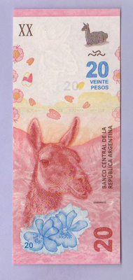 Argentiina 20 Pesos v.2019 UNC P-361