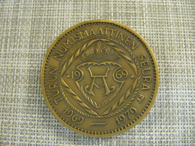 Turun Numismaattinen seura ry 10 V mitali /J. Vikainen 1979