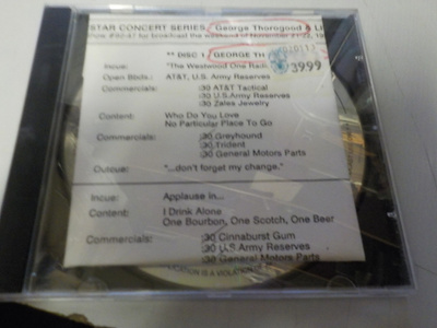 GEORGE THOROGOOD - SUPERSTAR CONCERT SERIES LIVE CONCERT CD