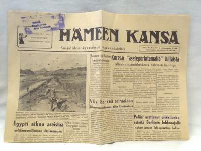 Hämeen Kansa 26.7.1957