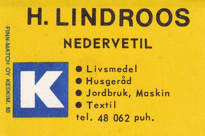 Nedervetil, H. Lindroos     b584