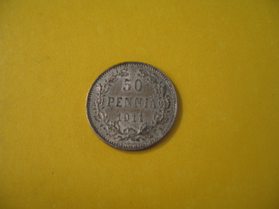 50 penniä 1911 - hopeaa