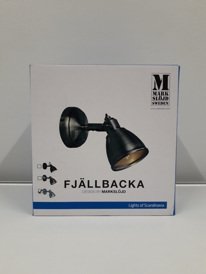 Seinävalaisin Fjällbacka 1lmp (chrome, MarkSlöjd, uusi)