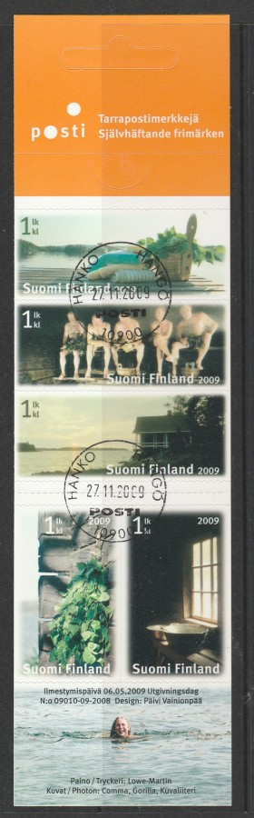 Suomi v 2009, SAUNA vihko, leimattu, loisto