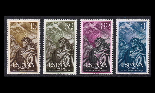Espanja 1084-7 ** Sisällissodan alkamisesta 20v (1956)