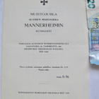 VANHA Ohjelma Muistojuhla Mannerheim 1961 - pikkukuva 1