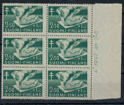 1947 tub 2,50mk  nro-6lo ++