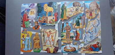 Vanhoja historiallisia kiiltokuvia, pieniä kiiltokuvia