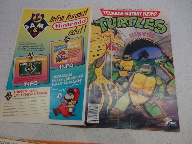 TURTLES No: 11  1991, HIRVIÖ VIEMÄRISTÖSSÄ !