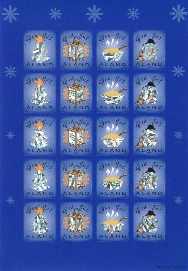 Ahvenanmaa Joulumerkkiarkki  2002,  KAUNIS