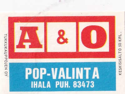 Ihala. POP-valinta,  A&O . b424