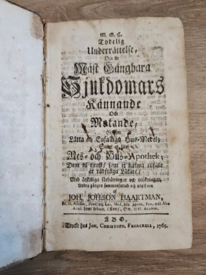 Vuodelta 1765: Sjukdomars kännande och motande