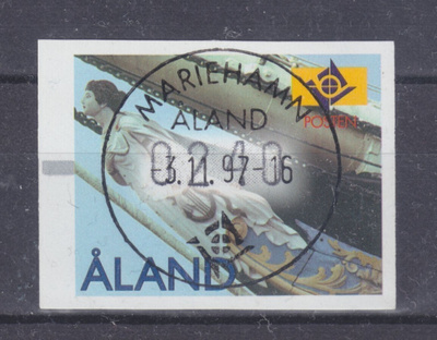 Åland 1997 ATM lipuke loistoleimalla.
