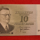 Korvaava eli tähtiseteli 10 markkaa 1963 Litt A AM sarjaa - pikkukuva 1