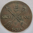 Ruotsi 1/4 skilling 1830 Aika Hyvä - pikkukuva 1