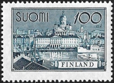 1942 M30 Helsinki 100 vihertävänsininen ** Lape 260 b SP Lm6