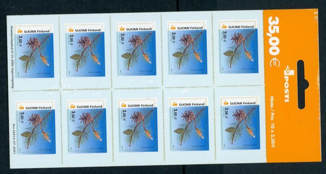 2002 Puita 10 x 3,50 €  arkki ** - mänty