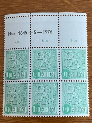 LEIJONAMALLI 1963 0,10MK NUMERO KUUSILO**