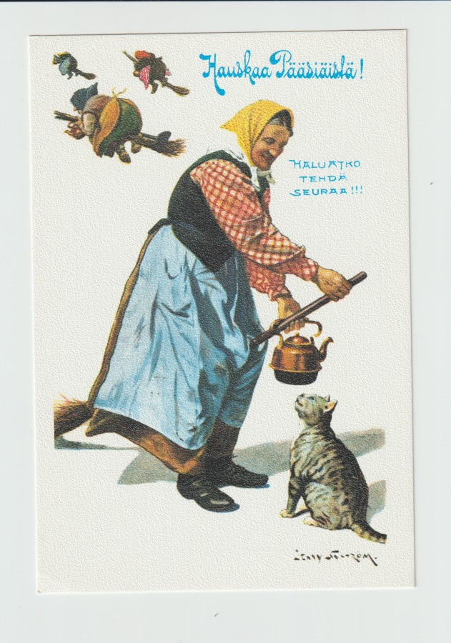 Postikortti, JENNY NYSTRÖM, Päääsiäiskortti, Taidekortti.