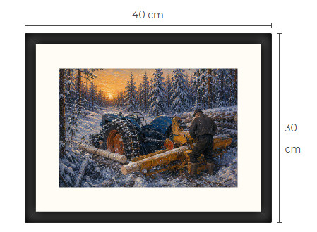 Uusi Fordson traktori art print 30 cm x 40 cm