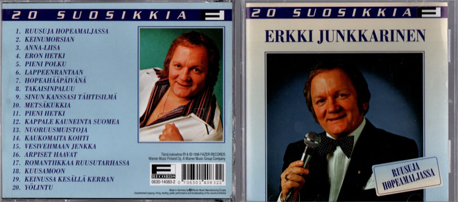 Erkki Junkkarinen Ruusuja hopeamaljassa cd-levy