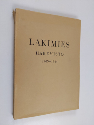 Lakimies hakemisto 1903-1944