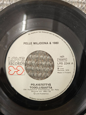 Pelle Miljoona, Pelkistettyä todellisuutta sinkku