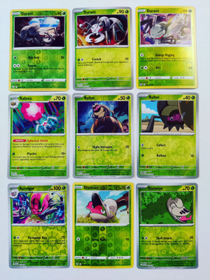 Pokemon Reverse Holo kortteja 9kpl