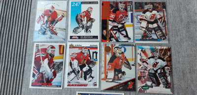 Jääkiekko, maalivahti kortteja Belfour, Brodeur, yht, 9 kpl