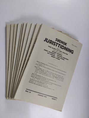 Svensk juristtidning vuosikerta 1954 (nrot 1-10)
