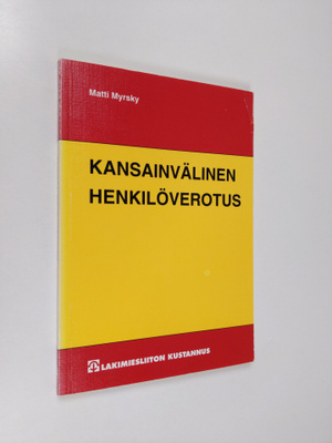 Matti Myrsky : Kansainvälinen henkilöverotus