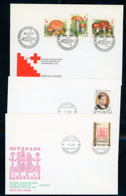FDC 1980 kaikki 8 FDC kuorta ( 2 )