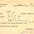 FIRMAKORTTI A . KÄÄRIÄ INEN KOUVOLA-TAMPERE - pikkukuva 1