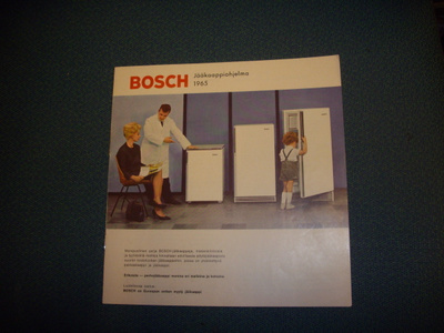 BOSCH Jääkaappiohjelma 1965 vanha mainoslehtinen