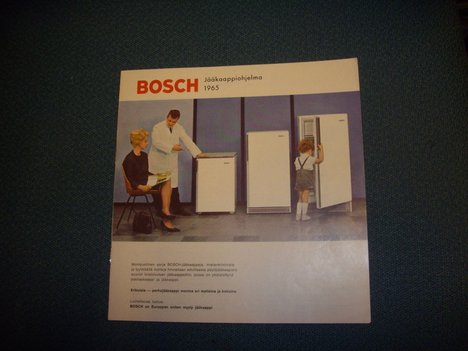 BOSCH Jääkaappiohjelma 1965 vanha mainoslehtinen