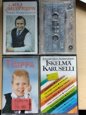 4 kpl c-kasetteja