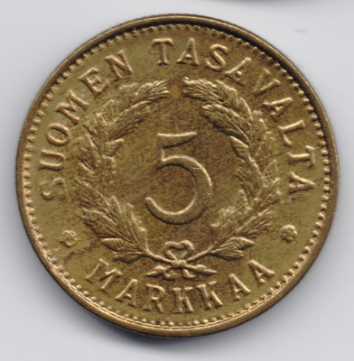 1951 5 markkaa kl9-10