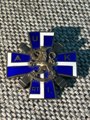RANNIKKOTYKISTÖ I. ALIUPSEERIKOULUN 1936 HOPEA RISTI