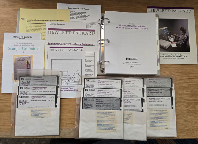 HP Scanjet Plus (1989) – User’s Guide + 12 alkup. lerppua