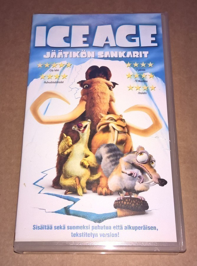 ICE AGE JÄÄTIKÖN SANKARIT  PIIRROSELOKUVA   VHS