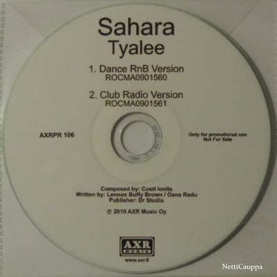 Sahara • Tyalee PROMO CDr-Single