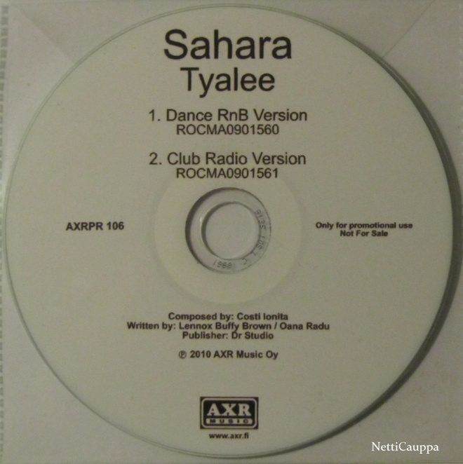 Sahara • Tyalee PROMO CDr-Single
