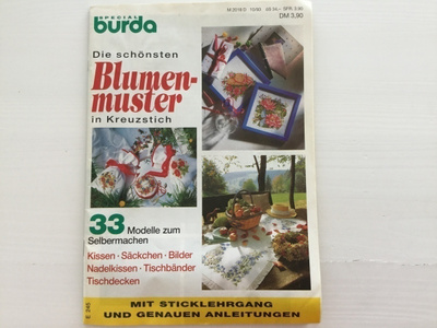 Ristipistomalli lehti Burda E 245 kauneimmat kukkamallit